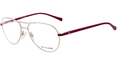 Óculos de Grau Atitude At 1434 A 04E Dourado E Vermelho - Lente 5,5 Cm