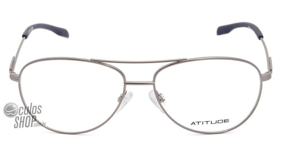 Óculos de Grau Atitude At 1488 06E Cinza Fosco - Lente 5,6 Cm