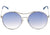 Óculos de Sol Atitude At 3168 02A Prata E Azul Brilho/ Azul Degradê Espelhado - Lente 5,6 Cm