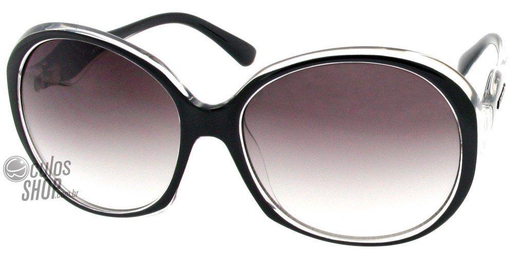 Óculos de Sol Atitude At 5062 H27 Preto E Transparente/ Preto Degradê - Lente 5,7 Cm