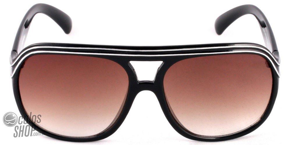 Óculos de Sol Atitude At 5070 A02 Preto Brilho/ Marrom Degradê - Lente 5,9 Cm