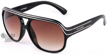 Óculos de Sol Atitude At 5070 A02 Preto Brilho/ Marrom Degradê - Lente 5,9 Cm