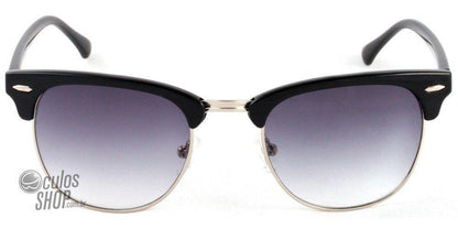 Óculos de Sol Atitude At 5095 Clubmaster H05 Preto Brilho/ Preto Degradê