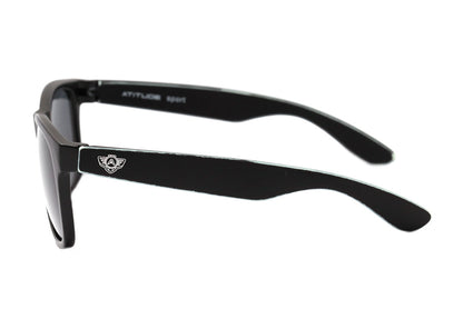 Atitude AT 5344 D02S Preto Fosco Efeito Desgastado/ Cinza Lente 5,5 cm