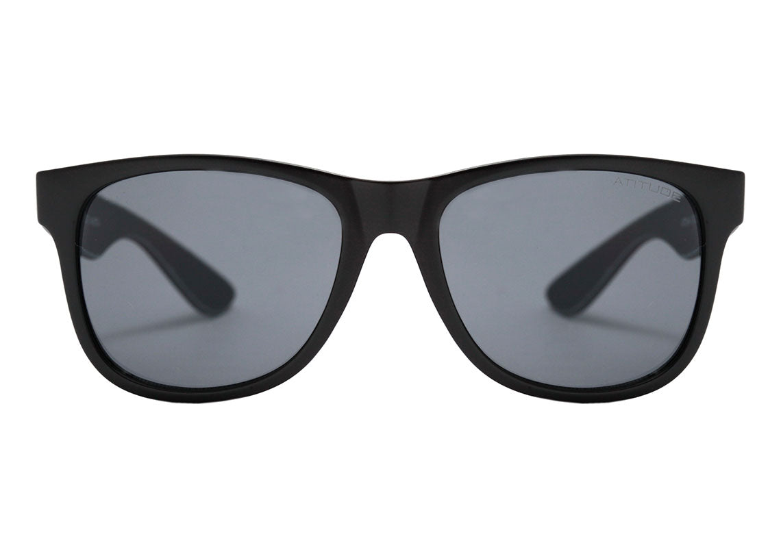 Atitude AT 5344 D02S Preto Fosco Efeito Desgastado/ Cinza Lente 5,5 cm