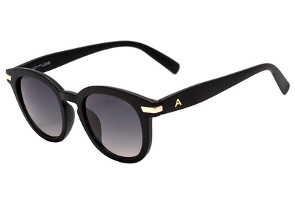 Óculos de Sol Atitude At 5366 A02 Preto Fosco E Dourado Brilho/ Preto Degradê - Lente 4,8 Cm