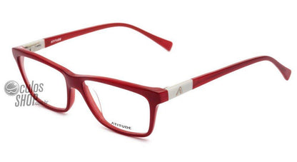 Óculos de Grau Atitude At 6094 Infantil T07 Vermelho E Branco Brilho - 52 mm