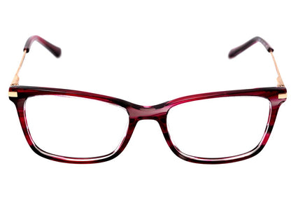 Óculos de Grau Atitude At 6201 E01 Vermelho Mesclado Brilho Lente 5,3 Cm