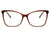 Óculos de Grau Atitude At 6216 I H02 Marrom Translúcido Brilho Lente 5,5 Cm