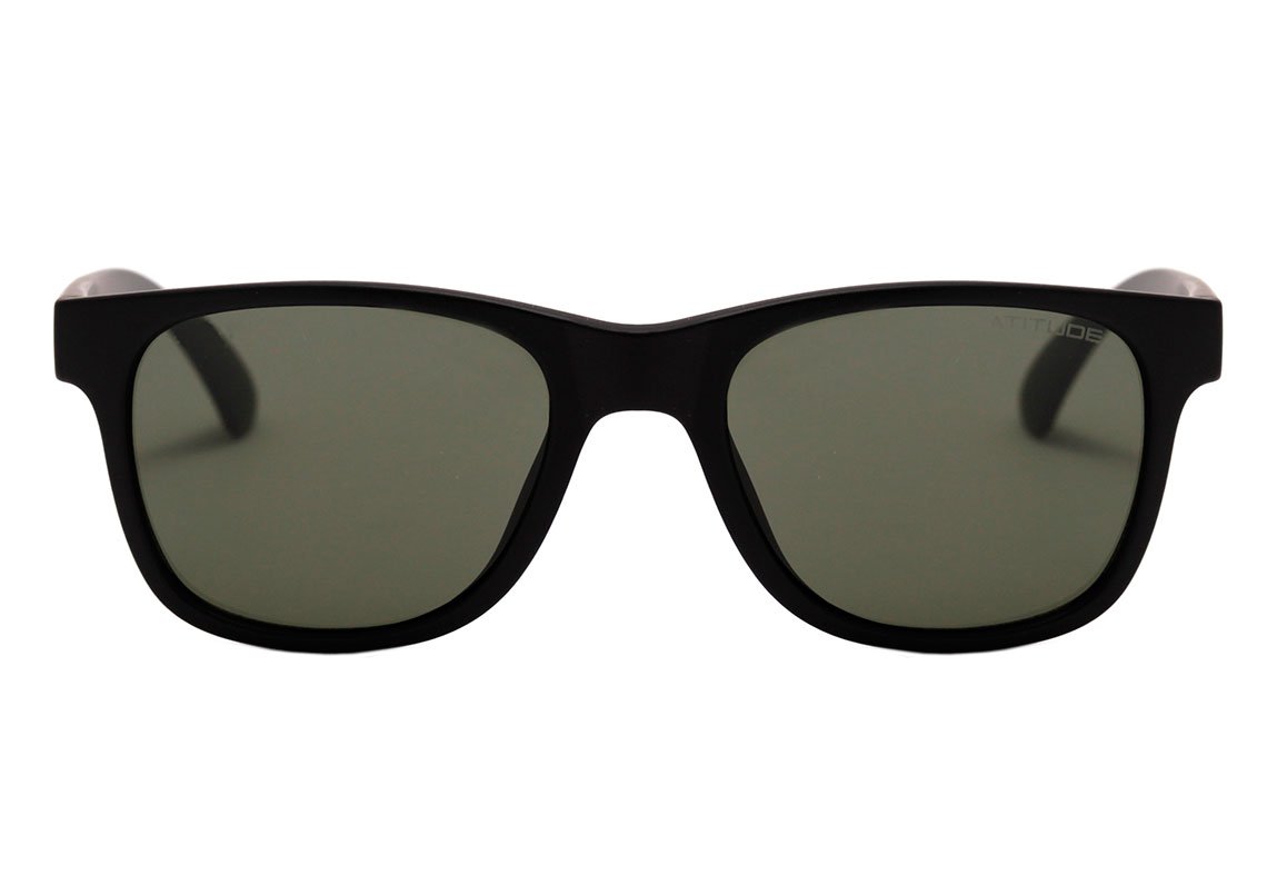 Óculos de Sol Atitude At 8011 A01 Preto Fosco/ Verde Lente 5,4 Cm