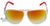 Óculos de Sol Atitude Mma At 5162 H02 Branco E Vermelho/ Amarelo E Vermelho Espelhado - Lente 6,1 Cm