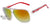 Óculos de Sol Atitude Mma At 5162 H02 Branco E Vermelho/ Amarelo E Vermelho Espelhado - Lente 6,1 Cm
