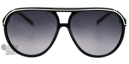 Óculos de Sol Pânico Atitude Pa 5003 H01 Preto E Branco Brilho/ Preto Degradê - Lente 6,7 Cm