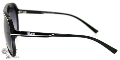 Óculos de Sol Pânico Atitude Pa 5003 H01 Preto E Branco Brilho/ Preto Degradê - Lente 6,7 Cm