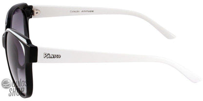 Óculos de Sol Pânico Atitude Pa 5013 H01 Preto E Branco Brilho/ Preto Degradê - Lente 5,8 Cm