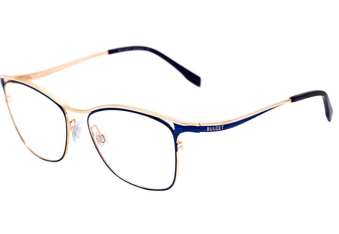 Bulget Bg 1574 06A Azul E Dourado Brilho Lente 5,4 Cm  - Grau