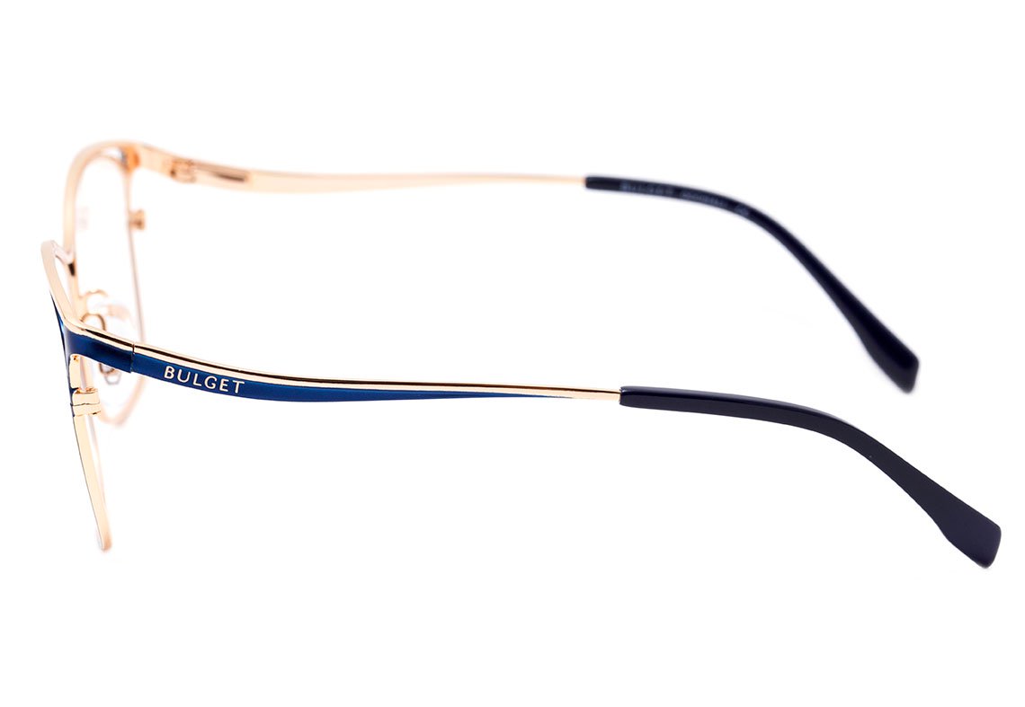 Bulget Bg 1574 06A Azul E Dourado Brilho Lente 5,4 Cm  - Grau