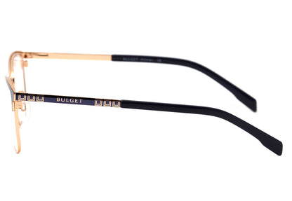 Óculos de Grau Bulget Bg 1606 06A Azul E Dourado Brilho Lente 5,5 Cm
