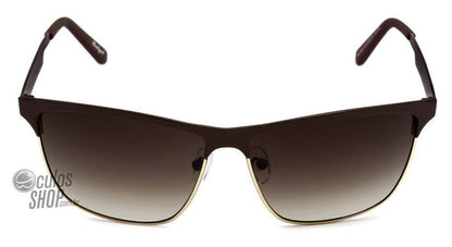 Óculos de Sol Bulget Bg 3063 H04 Marrom Fosco E Dourado/ Marrom Degradê - Lente 6,0 Cm
