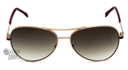 Óculos de Sol Bulget Bg 3108 04G Dourado E Vermeho/ Marrom Degradê - Lente 5,9 Cm