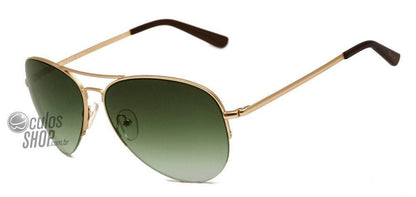 Óculos de Sol Bulget Bg 3117 04B Dourado Fosco/ Verde Degradê - 62 mm