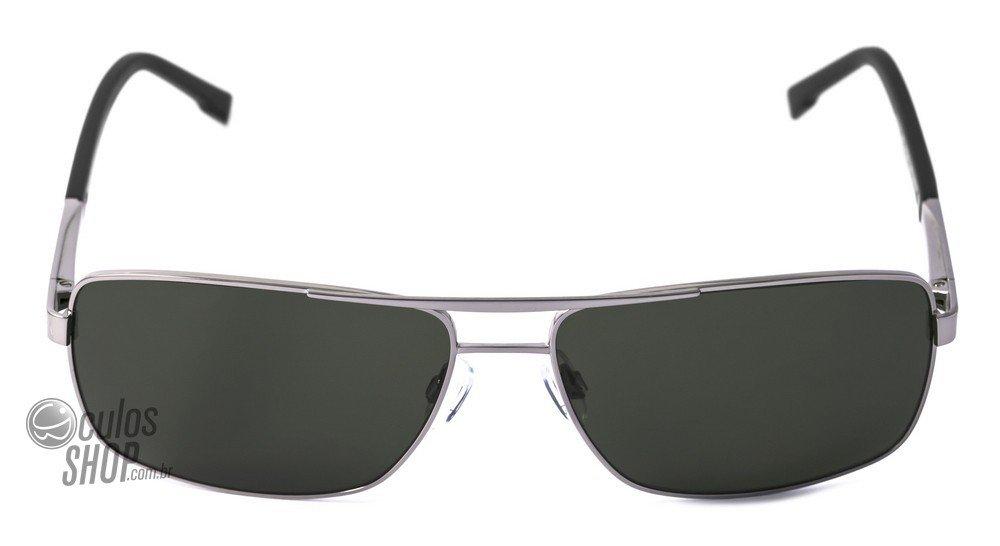 Óculos de Sol Bulget Bg 3136 02E Prata E Preto Fosco/ Verde - Lente 6,1 Cm