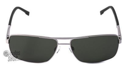 Óculos de Sol Bulget Bg 3136 02E Prata E Preto Fosco/ Verde - Lente 6,1 Cm