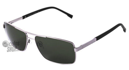 Óculos de Sol Bulget Bg 3136 02E Prata E Preto Fosco/ Verde - Lente 6,1 Cm