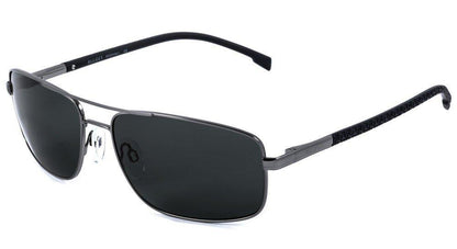 Óculos de Sol Bulget Bg 3138 02B Cinza Brilho E Azul Fosco/ Verde - Lente 6,3 Cm
