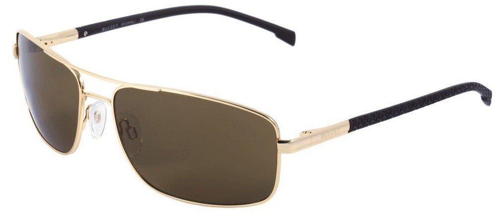 Óculos de Sol Bulget Bg 3138 04A Dourado Brilho E Marrom Fosco/ Marrom - Lente 6,3 Cm