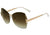 Óculos de Sol Bulget Bg 3162 04A Dourado E Branco Fosco/ Verde Degradê - Lente 6,2 Cm