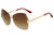 Óculos de Sol Bulget Bg 3162 04B Dourado E Vermelho Brilho/ Marrom Degradê - Lente 6,2 Cm