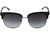 Óculos de Sol Bulget Bg 3184 A01 Preto E Prata Brilho/ Preto Degradê Polarizado - Lente 5,4 Cm