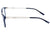 Óculos de Grau Bulget Bg 4059 T01 Azul Translúcido E Prata Brilho - Lente 5,5 Cm