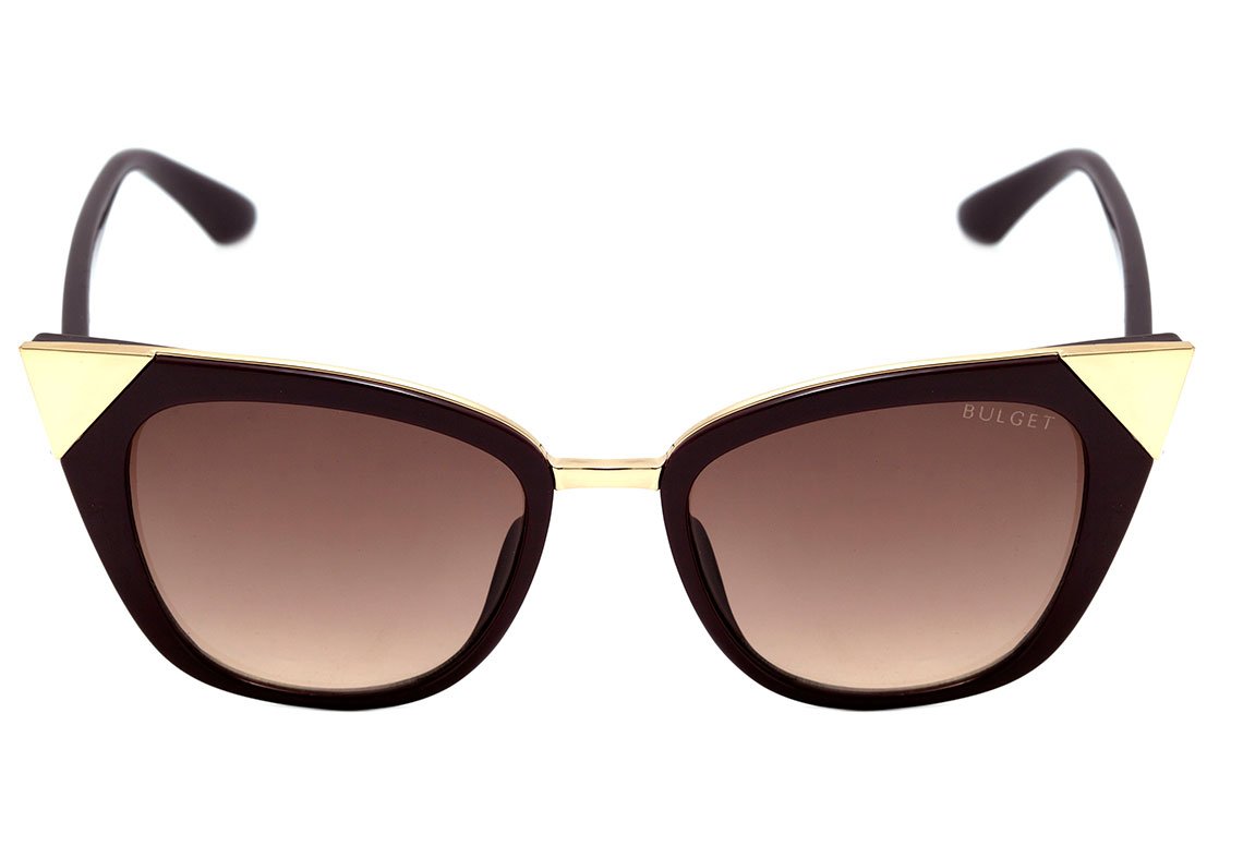 Óculos de Sol Bulget Bg 5124 D01 Marrom E Dourado Brilho/ Marrom Degradê Lente 5,2 Cm