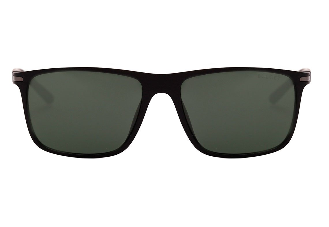 Óculos de Sol Bulget Bg 5133 A01P Preto Fosco/ Verde Polarizado 58 mm