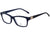 Óculos de Grau Bulget Bg 6160 D01 Azul E Azul Mesclado Brilho - Lente 5,3 Cm