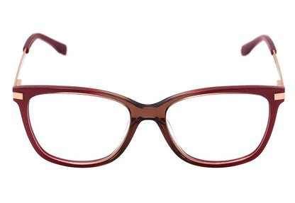 Óculos de Grau Bulget Bg 6264 C01 Vermelho E Marrom Brilho - Lente 5,3 Cm