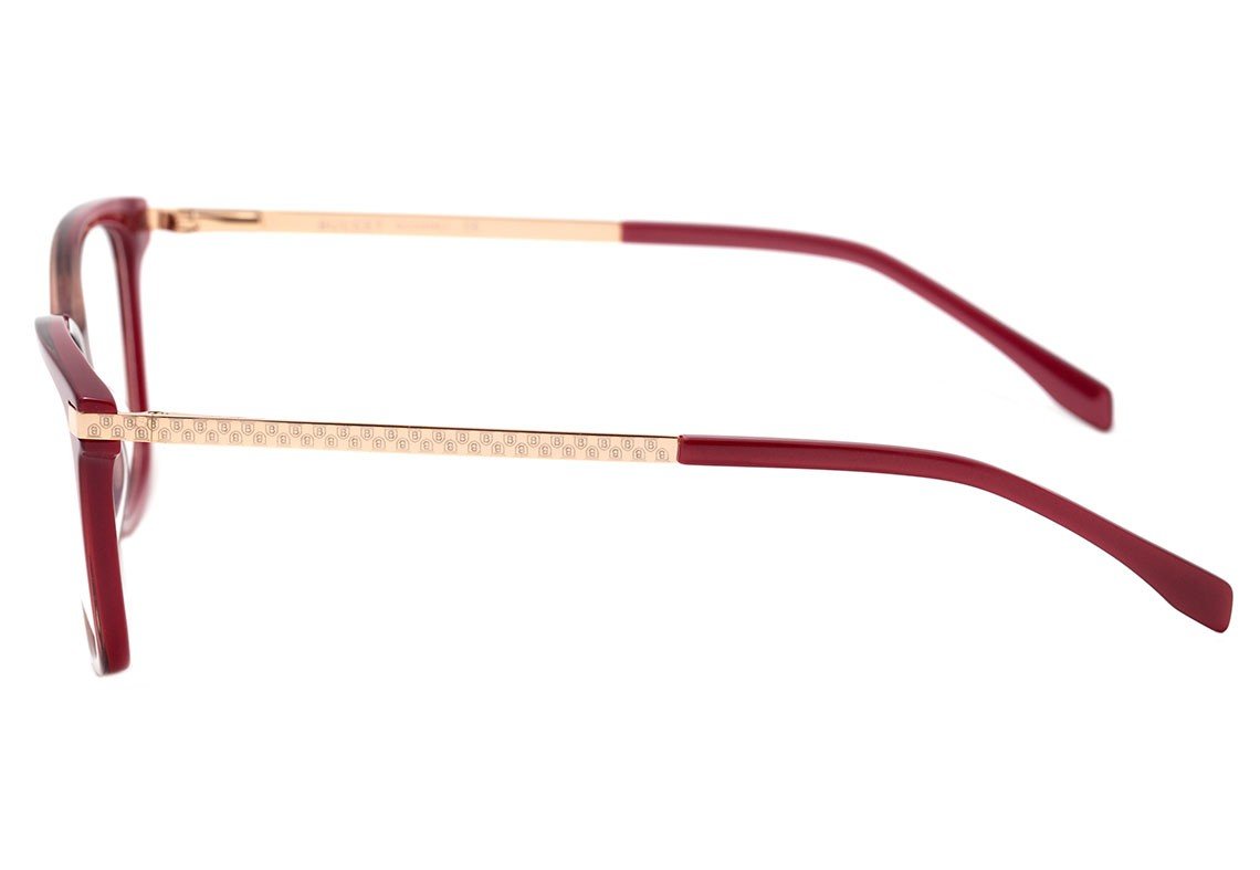 Óculos de Grau Bulget Bg 6264 C01 Vermelho E Marrom Brilho - Lente 5,3 Cm