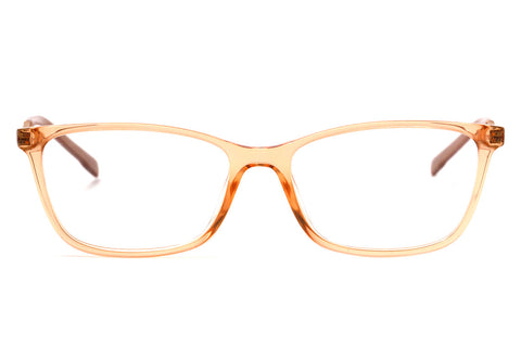 Óculos de Grau Bulget Bg 6312 I T04 Nude Translúcido Brilho Lente 5,3 Cm