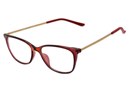 Óculos de Grau Bulget BG 7026 H01N Vermelho Translúcido Brilho - Lente 5,4 cm