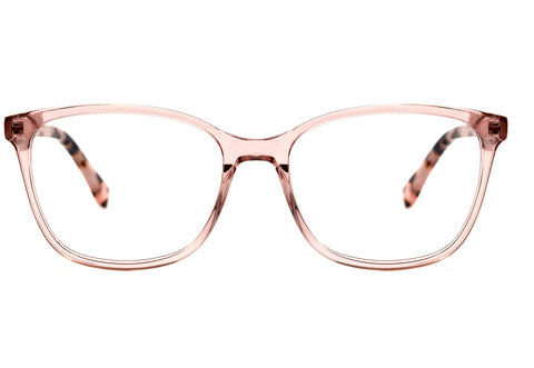 Óculos de Grau Bulget Bg 7053 H01 Nude Translúcido Brilho Lente 5,4 Cm