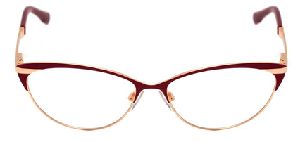 Óculos de Grau Bulget Bg 1570 08A Bege Fosco E Dourado Brilho Lente 5,4 Cm