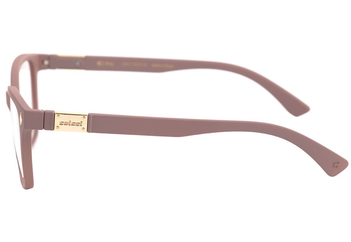 Óculos de Grau Colcci Amy Nude Fosco e Dourado - 54 mm
