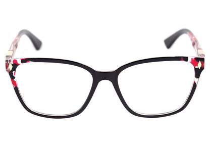 Óculos de Grau Colcci Amy Preto e Vermelho Brilho - Lente 5,4 cm