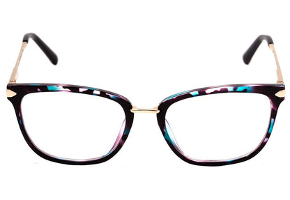 Óculos de Grau Colcci Anna Roxo E Azul Mesclado E Dourado Brilho - Lente 5,4 Cm