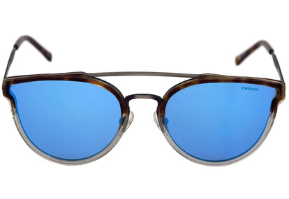Óculos de Sol Colcci C0078 Marrom Mesclado E Prata/ Azul Espelhado