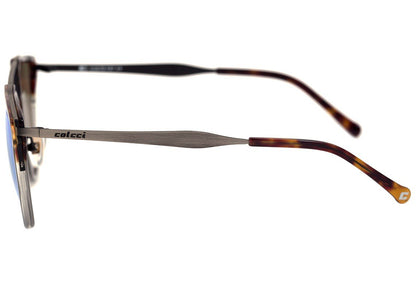 Óculos de Sol Colcci C0078 Marrom Mesclado E Prata/ Azul Espelhado