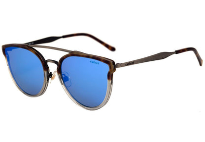 Óculos de Sol Colcci C0078 Marrom Mesclado E Prata/ Azul Espelhado