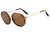 Óculos de Sol Colcci Cindy Marrom Translúcido e Prata Brilho / Marrom - Lente 5,0 cm